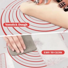 Thick Striped Dough Rolling Mat, Non-Slip Baking Mat, Pastry Making Mat, Rolling Pin Mat, Dough Mat, Countertop Protection Mat, Easy To Store And Clean, Size 40*60cm/15.8*23.7in, 3 Colors Available, Material, Essential Kitchen Baking Tool, Non-Stick, Non-Slip, - Multicolor - View 7