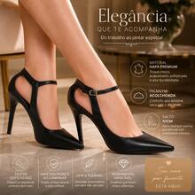 Women's Sandals, Elegant Pumps, High Heel 10cm, Bride, Wedding, Party - 黑色 - 查看 2
