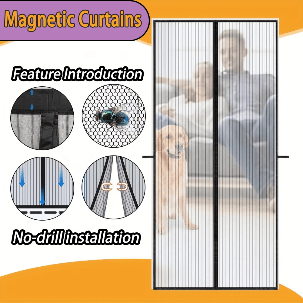 Màn chống muỗi hút nam châm, tự động đóng êm ái, lưới mịn chống muỗi, dán không cần khoan, không gây hư hại. - Sợi kim cương - Xem 1
