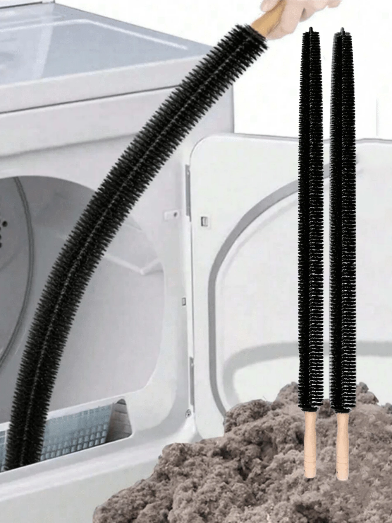 1/2pc Flexible Dryer Lint Brush, Dryer Vent Cleaning Brush– 29.9 Inch Long Brush With 25.6 Inch Dense Nylon Bristles. Ideal For Dryer Vent, Delivers Effortless Deep Cleaning Power To Remove Dirt Effectively. Durable Design Ensures Easy Maneuvering