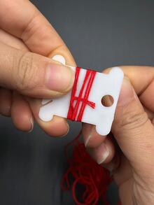 50个白色塑料绣线绕线器，可将散乱的线缠绕成整齐的线球，大大减少存储空间，保持手工区域整洁，大容量线材整理套装，适用于十字绣、缝纫和DIY项目 - 白色空繞線板 - 查看 3