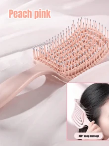 Dual-Function Hair Comb, Wet & Dry Use, Gentle Massage Design, Suitable For All Hair Types, Ideal Gift, Home Essential, Travel Convenient, Fashion Styling Comb - Multicolor - View 3