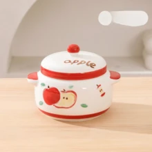 Cute Elegant Double-Ear Double-Lid Stew Pot With Lid And Fresh Fruit Bowl. Perfect For Kitchen And High-End Restaurant Use. Ideal Gift For Christmas, Graduation, Wedding And Mother's Day. - View 12