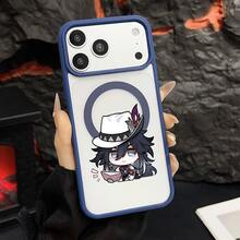 マグネット式黄ばみ防止 | 高級感あふれる2in1アクリルマグネット式スマホケース！スタイリッシュで手触りも良く、実用的な保護機能とマグネット式・耐衝撃設計を融合させた、高級感あふれるケースです。 キャラクター白い帽子黒い髪涙本ケース  11  17e 手机壳  17e 手机壳 家族、恋人、友人、そして子供たちへのプレゼントに最適です。  17e/ 13 pro/17 Pro/15 Plus/17/15 Pro/12 Pro Max/15/16e/16 Pro Max/16 Plus/16 Pro/17 Pro Max/12 Pro/14 Pro Max/11 Pro/13/16/14 Pro/11 Pro Max/15 Pro Max/14 Plus/13 Pro Max/12/14/Apple  Air - ブルー - チェックする 11