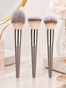 Bộ 3 cọ trang điểm cao cấp cỡ lớn, cọ tạo khối, cọ trang điểm mặt đa năng mềm mại và bông xốp, thích hợp để thoa phấn. - Xám - Xem 7
