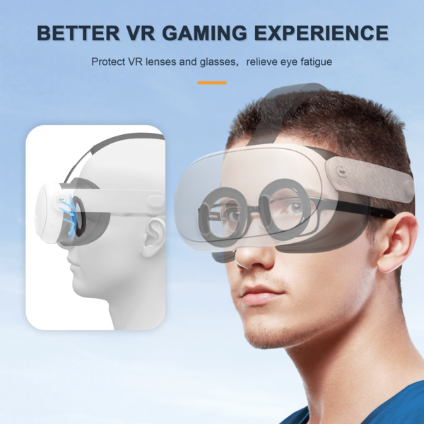 適用於 Quest 3 VR 眼鏡濾鏡 快速拆卸 磁吸 防刮 防塵 防藍光 保護蓋 配件