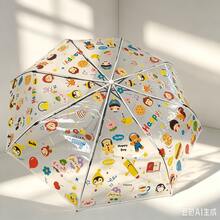 1pc Fully Automatic PVC Cat Paw Line Pattern Transparent Umbrella, Windproof And Rainproof, Reinforced Frame, Suitable For 2 People, Essential For Life, Mother's Day Gift, Travel Photography, Gift - Transparent Umbrella Series - View 13