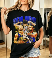 Stephen CurryS T-Shirt, 100% Cotton, For The Fans - Black - View 1