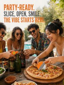 XO CHEF LAB 3-Piece Dopamine Kitchen Toolset - Vibrant Orange & Sage Green Bundle | Includes Wavy Pizza Slicer & Dual Ergonomic Rotary Openers | High-Energy Aesthetic Hosting Essentials - Xem 10