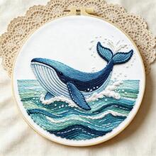 DIY Ocean Scenery Embroidery Kit, Full Set Of Tools And Materials, Handmade Relaxing Decor Painting - Multicolor - View 8
