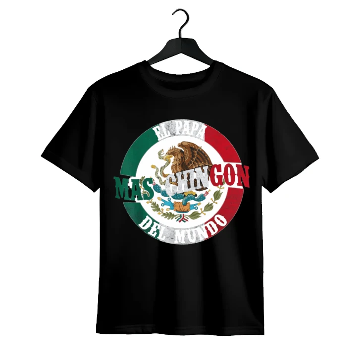 Love You Gift,Soft &amp; Comfy T shirt Men'S Cotton el Papa Mas Chingon Del Mundo Mexican Dad Father'S Day T-Shirt - Noir - Voir 1