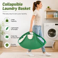 Laundry Turtle 26-Inch Large Collapsible Laundry Basket | Revolutionary Collapsible Laundry Basket | Innovative Dirty Basket For Easy Removal Of Dirty Clothes After Washing And Drying | Portable Laundry Gripper - View 5
