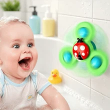 Baby Bath Suction Cup Cartoon Insect Windmill Toy, Butterfly Ladybug Bee Rotating Toy, Suitable For Toddler Boys And Girls Bathtub Wall Use - Multicolor - View 4