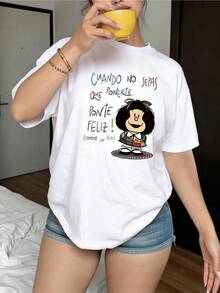 A Fun And Inspiring Phrase That Conveys Joy And Optimism, Featuring A Smiling Character That Encourages You To Face Each Day With Positive Energy. A Modern And Comfortable Casual Women's T-Shirt For Everyday Wear. - 白色 - 查看 8