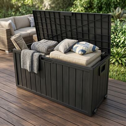 SAMRELAX Zhouguangjun Large Deck Box Outdoor Storage Container For Patio Furniture