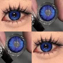 Lalens Sparkle - 冰晶花瓣蓝美瞳 - 1副装，带镜盒，放大效果，直径14.50mm，年抛型，适合小眼睛，用途广泛，适用于角色扮演、毕业典礼、生日、节日（夏季/秋季）、派对、海滩、旅行、露营、户外活动、校园生活和各种庆祝活动。完美打造精致眼妆、时尚造型、万圣节装扮，也是角色扮演的理想之选。 - Sparkle - Icy Petal Blue - 查看 2