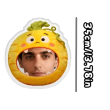 [Customized Product] 1pc Personalized Photo Pillow - 3D Printed Realistic Face And Body Design, Soft Home Decor Pillow, Ideal Gift For Family, Friends And Yourself, Christmas Gift, Thanksgiving Gift - Pineapple - View 11