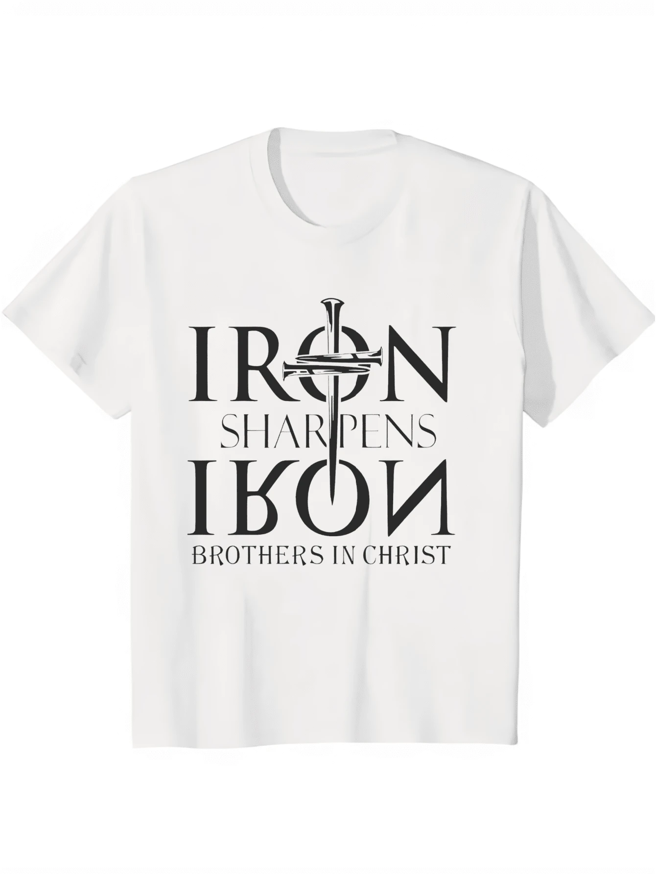 iron Sharpen iron Shirt, Christian Dhirts For Men, Faith Shirts For Men Men Christian Shirts Christian Clothing Men Christian Men Tee Shirts - Weiss - Übersicht 1