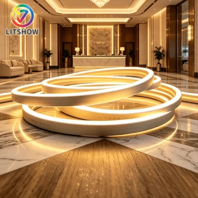 Đèn LED dây neon LITSHOW 501 có công tắc nút bấm, chống nước IP67, cấp nguồn USB, ánh sáng trắng ấm, thích hợp cho sân vườn, hồ bơi, thuyền, xe RV, cắm trại, trang trí ngoài trời.