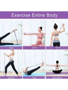 1 Set New Upgraded TPE Material/Foam Handle Resistance Band, 39cm/15.35in Long, Multi-Color Options, Suitable For Yoga Resistance Band/Elastic Fitness Pull Rope/Chest Arm Shoulder Stretching Band/Home Daily Strength Training Fitness Puller, Can Be Used For Weight Loss, Suitable For Student Back To School Gift/Birthday Gift/Easter Gift, Sports Equipment, Sports Supplies, Fitness Equipment, Pilates, Gym Accessories, Women's Fitness Equipment - Multicolor - View 2