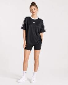 adidas originals ADICOLOR系列 JACQUARD JERSEY 圓領時尚柔軟套頭短袖T卹 男女同款 黑色 - 黑色 - 查看 8