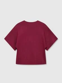 Women's Casual Solid Color Button Front Cardigan, Suitable For Summer & Autumn - Burgundy - View 9