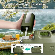 Electric Water Dispenser For 5 Gallon Water Bucket, With Digital Display, 4 Water Output Modes, Rechargeable USB Portable Water Pump, Foldable Spout, Suitable For Home, Office, RV, Camping - Multicolor - View 7