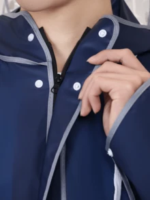 Men's 1pc Long Full-Body Raincoat, Waterproof Windbreaker For Cycling, Adult New Style - Men's Raincoat - View 7