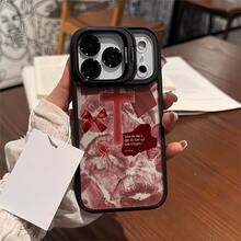 Funda para Teléfono: Funda para Teléfono Móvil con Diseño de Tonos Rojos, Cubierta Metálica para Cámara, Impresión UV Magnética, Compatible con iPhone 17, 16, 15, 14, 13, 12 Pro Max/Pro/Plus Series, Regalos de Halloween, Navidad y Acción de Gracias para Amigos y Familiares - Negro - Ver 2