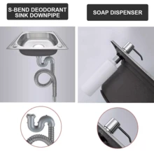 Stainless Steel Kitchen Laundry Sink Single Bowl Inset Utility Room Sink With 2 Tap Holes, Soundproof Coating And Complete Drain Kit For Kitchen Utility Room Bar Pub For Homeowners Cleaners Caterers - one-size - View 8