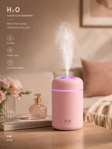 USB Powered Ultrasonic Aromatherapy Diffuser, Mini Cold Mist Humidifier With Colorful Gradient Ambient Light, Compatible With Multiple Essential Oils, Quiet Desktop Aroma Diffuser; Suitable For Home, Bedroom, Dorm, Office Decoration; Black / White / Pink 3 Colors Available, Perfect Gift For Women's Birthday, Valentine's Day And Other Holidays. - Multi-fragrant - View 7
