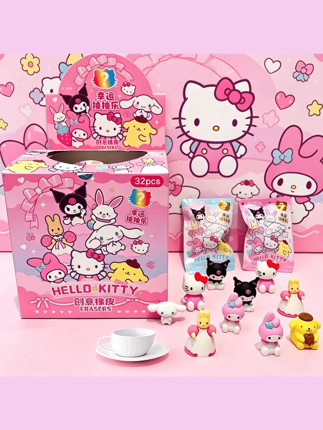 SANRIO Túi tẩy hoạt hình ngẫu nhiên nổi tiếng, Tẩy 3D dễ thương có thể tháo rời, Tẩy túi ngẫu nhiên bất ngờ, Hình dạng 3D đáng yêu, Quà tặng bất ngờ, Quà tặng tiệc tùng, Đồ dùng thiết yếu cho học sinh, Quà sinh nhật, Hộp/Túi đồ chơi ngẫu nhiên cho bé gái, Trưng bày bộ sưu tập, Quà tặng trường học, Quà tặng tiệc tùng, Quà tặng hoàn hảo, Quà tặng Halloween, Quà tặng Giáng sinh, Quà tặng cho bé gái, Quà tặng cho phụ nữ, Tẩy cho bé gái và bé trai - Nhiều màu - Xem 1