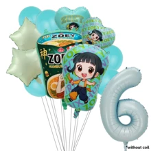 KPop Demon Hunters Green Cute Music Disco Cool Girl Children's Birthday Party Decorations Latex Number Balloon Set, Baby Christening Party Supplies, Gifts & Toys - Balloon Set - View 9