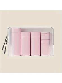 Bộ du lịch 6 món, bao gồm dầu gội, sữa tắm, sữa dưỡng thể, kem dưỡng da mặt, hộp đựng mỹ phẩm rỗng và bộ dụng cụ đựng đồ di động. - Nhiều màu - Xem 9