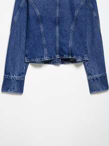 Camellia Spring/Summer New European And American Fashion Minimalist Gold-Plated Button Denim Jacket For Women Casual - Blue - View 6