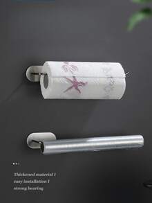 Kitchen Paper Towel Holder/Rag Rack/Toilet Paper Roll Holder/Cling Wrap Wall Mount/Storage Shelf, Wall-Mounted - View 1
