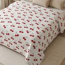 Made In Turkey | Single Size Pique Bedspread, 100% Cotton, Breathable Lightweight Weave, Soft Touch, Suitable For All Seasons - Red and White - View 5