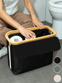 1pc Toilet Paper Basket - Toilet Paper Storage Basket - Ultimate Bathroom Storage Basket. Storage Basket, Toilet Paper Storage Basket, Bathroom Accessory Storage Rack - Toilet Paper Holder, Enclosed Toilet Paper Storage Container - Multicolor - View 12