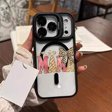 Funda para Teléfono - Funda para Teléfono Móvil con Diseños de Etiquetas "Hot Mom Sweetheart", Cubierta Metálica para Cámara, Impresión UV Magnética, Compatible con iPhone 17, 16, 15, 14, 13, 12 Pro Max /Pro/Plus Series, Regalos de Halloween, Navidad y Acción de Gracias para Amigos y Familiares - Negro - Ver 10