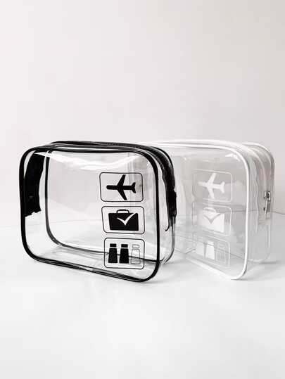 TSA-Certified Transparent Toiletry Bag – A High-Quality Travel Cosmetic Bag, Suitable For All Seasons, Size Perfect For Airport Carry-On Luggage. The Transparent Design Allows For Easy Viewing And Perfectly Stores Skincare And Makeup Products. Airport Carry-On Toiletry Travel Bag.