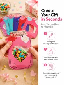 Transparent Self-Sealing Gift Bag, Jar Shaped, For Storing Snacks, Cookies, Dried Goods And Organizing Pantry, Suitable For School Exchanges And Party Favors (Candy Not Included) - 1 YEAR - View 7