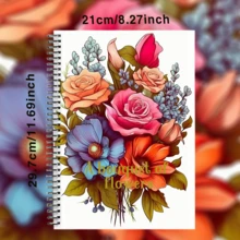 色彩鲜艳的花卉奇幻图案，21x29.7厘米，女士涂色书，生日、万圣节、感恩节、圣诞节、母亲节、情人节的理想静心礼物，成人涂色书 - A4 - 查看 3