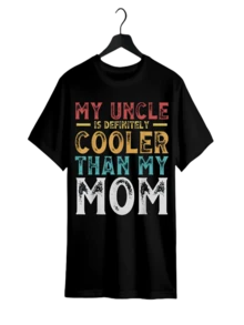 Niece Nephew Cool uncle T-Shirt - Preto - Ver 1