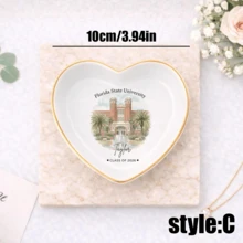 Plato personalizado para anillos de universidad, bandeja conmemorativa de graduación, regalo 2026, plato para anillos con nombre personalizado y año, joyero personalizado, se puede personalizar como regalo de compromiso de novia, se puede personalizar como plato para el primer anillo de matrimonio, regalo para recién casados, regalo de propuesta, regalo de aniversario, plato para anillos personalizado, estantería de almacenamiento de joyas - Placa de anillo conmemorativa de la Universidad C - Ver 10