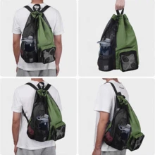 Casual Minimalist Beach Bag, Easy To Carry, Multi-Pocket Design, Multi-Functional Travel Bag, Suitable For Festivals/Holidays/Holidays, Versatile Outdoor Bag, Suitable For Both Men And Women - Green - View 5