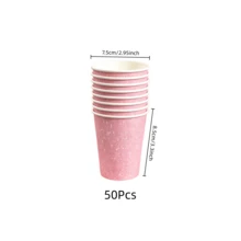 10/20/50pcs Pink Party Paper Cups, Perfect For Easter, Party Decor, Birthday Decor, Wedding And Bachelorette Party - Pink - View 8