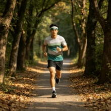 1件男士運動吸汗透氣跑步健身髮帶 中性時尚壓髮頭巾 戶外穿戴用 - 彩色 - 查看 7