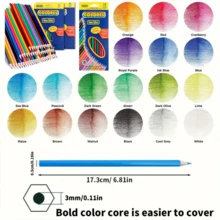 24 Buntstifte, 24-Farben Zeichenstift Set, geeignet für Malbücher, professionelles Malen, lebendige Farben, perfekt für Künstler zum Skizzieren, Umranden, Mischen, Schattieren, ideale Kunstbedarf, Geburtstagsgeschenk, Weihnachten, Valentinstag, Neujahrsgeschenk und Freundesgeschenk! Ostergeschenk - Sätze - Übersicht 3