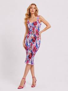 Women Midi Dresses - Multicolor - View 2