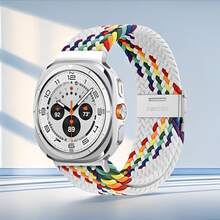 适用于三星 Galaxy Watch8/8 Classic 44mm/40mm/46mm/Ultra 2025 47mm 的编织金属表扣,可调节表带,Galaxy Watch 8 表带 - 彩色 - 查看 26